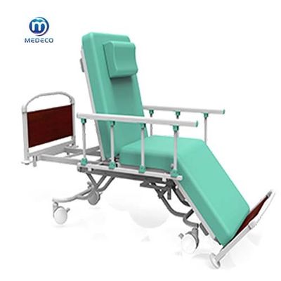 Chaise 200cm x 70cm x 60cm de hémodialyse de vert de lit d'hôpital